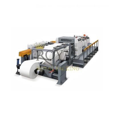 China Garment Shops High Speed ​​Double Blade Rotary Paper Sheets Rolling Machine, Paper Slitter, Paper Sheeter for sale