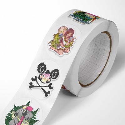 China Waterproof Eco Friendly Customized Paper Logo Adhesive Round Sticker Printing Packaging Labels Roll for sale