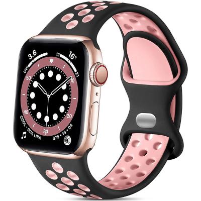 China Fashion\Dress Amazon Premium Rubber Sports Popular Hot Selling Smart Watch Bands For Apple Watch 38 40 41 42 44 45mm for sale