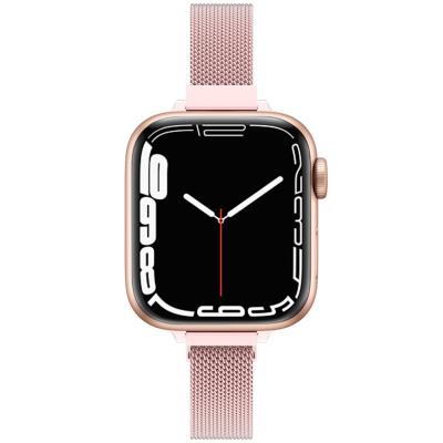 China Stainless Steel Fashion Luxury Custom Sublimation Apple Buckle Milanese Watch Bands for sale