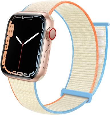 China Lightweight Sport Loop Apple Watch Band 38 40 41 42 44 45mm, Breathable Women Nylon Men Weave Replacement Stretch Elastic Braided Strap for sale