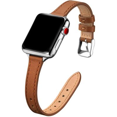 China Fashion \ Luxury Popular Dress Women Charms Brand Luxury Straps Slim Style Leather Slim Watch Band For Apple Watch 6 Smart Watch 38mm 40mm 41mm 42mm 44mm 45mm for sale