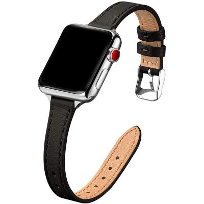 China Fashion Luxury Popular Leather Watch Band Quick Release Belts\Dress Fashion Watch Band Slim Thin Style Straps For Iphone Apple Watch 7 Series 6 5 4 3 2 1 for sale