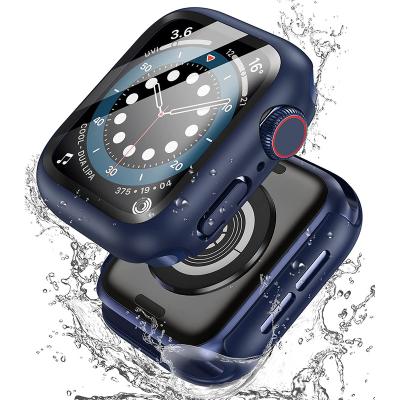 China Smart Waterproof Waterproof I Watch Protective Plastic Black Series 6 Covers 5 44mm Screen 40mm Glass Custom Luxury For Apple Watch Case for sale