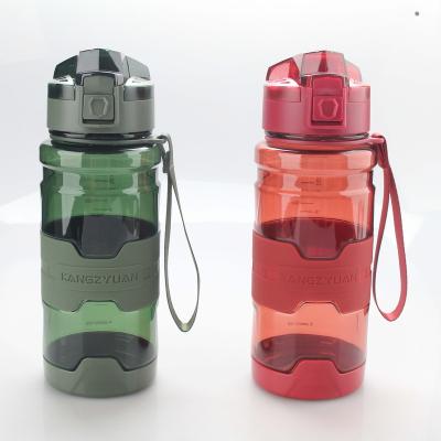 China Sustainable High Quality Eco-friendly Sports Bottle Transformer Bottle Tritan Kettle With Silicone Sleeve for sale