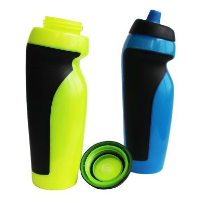 China Sustainable Mold600ml Custom Double Squeeze Water Bottle Logo Promotion Plastic Sport With Quick Pulled Lid for sale