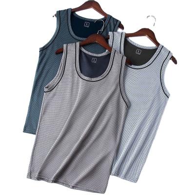 China QUICK DRY Mens Tank Tops Solid Color Muscle Vest O-Neck Sports T-shirt Men's Bodybuilding Vest Men's Sleeveless Tank Tops for sale