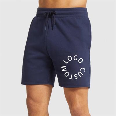 China Custom Printed Anti-Wrinkle Logo Gym Sports Workout Running Sweat Fitness Jogger Shorts For Men Streetwear With Pockets for sale