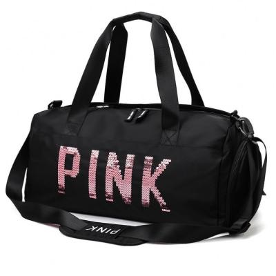 China Pink 2020 New Design Fashion Large Capacity Travel Bag Waterproof Sport Gym Travel Bag for sale