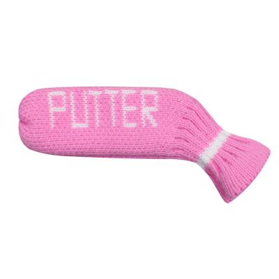 China OEM Golf Putter Protective Cover Knitted Headcover Golf Headcover Blade Putter Custom Knitting Golf Clubs for sale