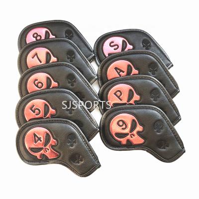 China Waterproof and Dustproof 9pcs Golf Irons Cover Set, Leatherette Golf Club Covers, Cool Design Golf Irons Headcover for sale