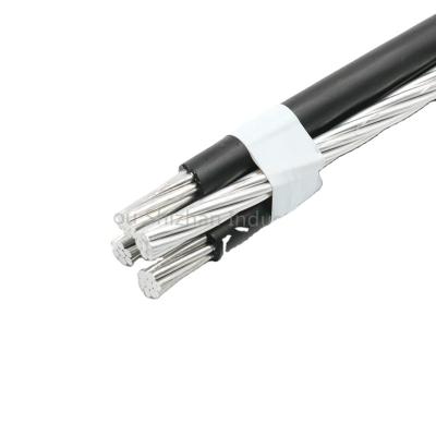 China Overhead Cable 3x50+54.6mm2 Aluminum self supporting wire core XLPE insulation Insulated AAAC Neutral for sale