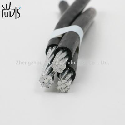 China Overhead 3 core Aerial Bundle Cable Aluminum Conductor triplex service drop wire 0.6/1kV ABC cable Solaster, Pagarus, Shrimp, Lobster for sale