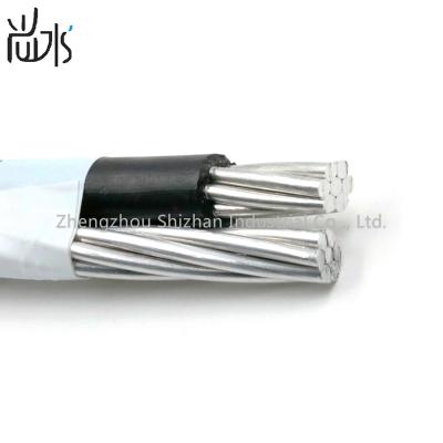 China Overhead Service Drop Wire AAC/XLPE/ACSR 2*6 AWG ABC Duplex 6/7 Cable Shepherd for sale