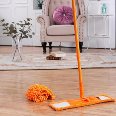 China Factory Wholesale Good Quality Viable Cheap Microfiber Chenille Flat Mop for sale