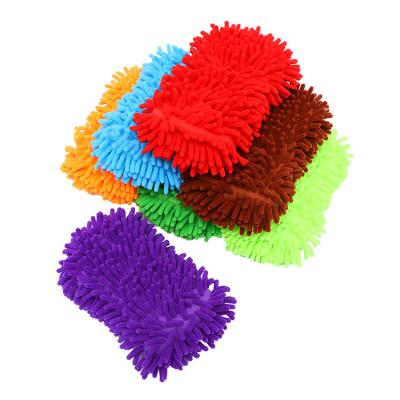 China Good Quality Eco - Friendly Chenille Microfiber Cleaning Car Wash Sponge With Handle for sale