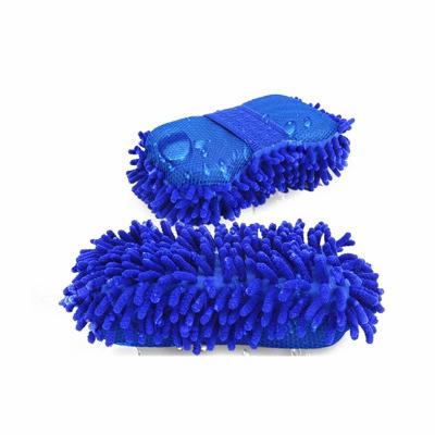 China High Quality Eco-friendly 100g Long Hair Car Cleaning Microfiber Chenille Noodle Sponge for sale