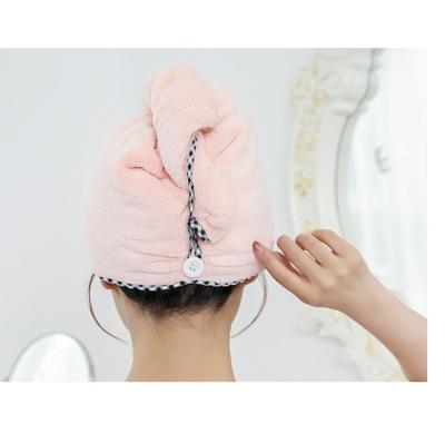 China Sustainable Microfiber Shower Bath Cap For Hair Drying for sale