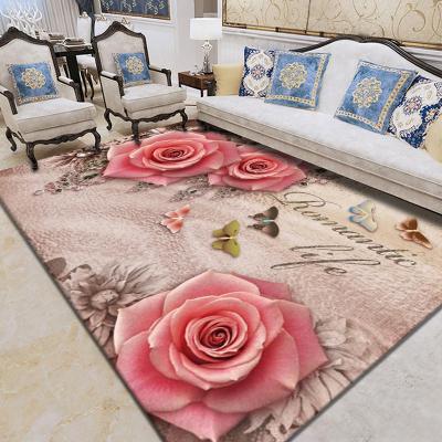 China Modern design low prices dustproof washable non slip painted carpet for living room for sale