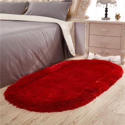 China Modern High Quality Polyester Long Hair Stretch Yarn Silk Yarn Shaggy Rugs for sale