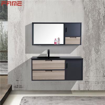 China Hangzhou Environment Friendly Modern Makeup Wall Mounted Bathroom Vanity Cabinet for sale