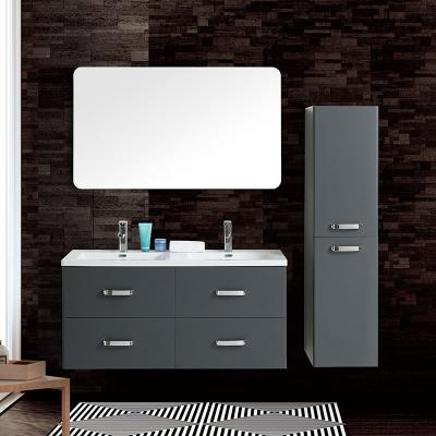 China Commercial Modern Bathroom Double Sink Bathroom Vanity Cabinet for sale