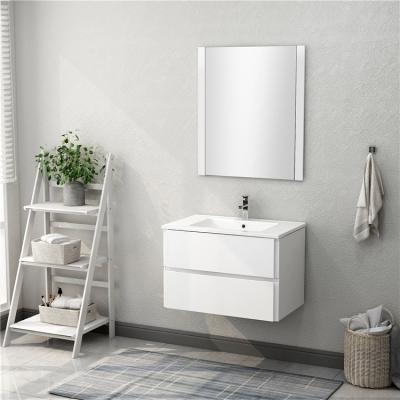 China Australia Best Selling Small White Paint Modern Wall Mounted Bathroom Cabinet Vanity for sale