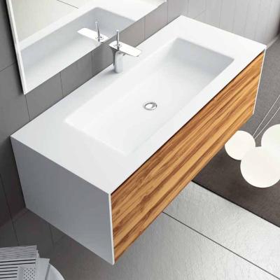 China Available Contemporary Modern Bathroom Wall Mounted Wholesale Ceramic Vanity Basin Wood Grain Oak Floor for sale