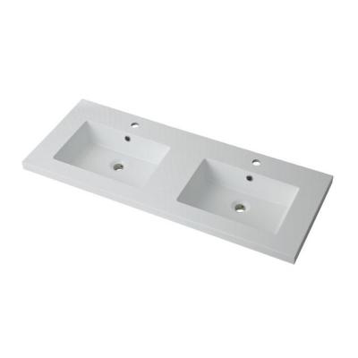 China Contemporary Style Bathroom Vanity Tops Eco - Friendly Double Bowl Wash Basins for sale