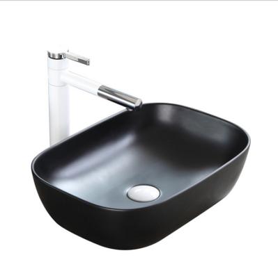 China New Modern Designs Black Vanity Top Basin Sink Toilet Room Art Basin Bathroom Sink For Hotel for sale