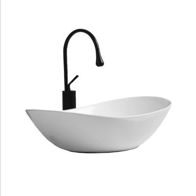 China Modern Luxury Bathroom Vanity White Basin Sinks Wall Mounted Sanitary Wash Basins Design for sale