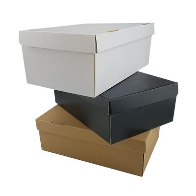 China Recyclable Eco Corrugated Paper Shipping Shoes Packing Boxes Folding Kraft Paper Sneaker Custom Shoe Box With Custom Logo for sale