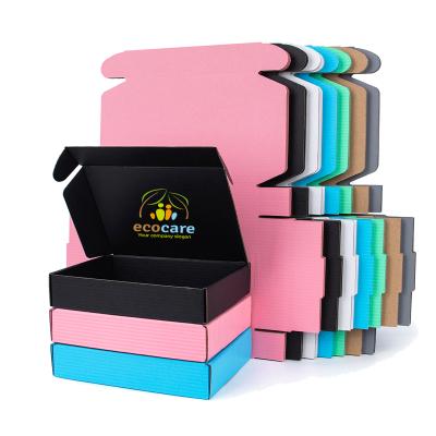 China Recycled Materials Rose Luxury Custom Paper Shipping Cardboard Clothes Corrugated Packaging Shipping Boxes for sale