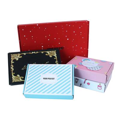 China Custom Recyclable Printed Holographic Pink Corrugated Paper Boxes Mailing Mailing Boxes With Logo Paper Craft Wedding Gift Box for sale