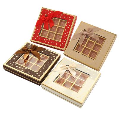 China Recyclable Custom Logo Chocolate Box With Window Chocolate Packaging Customize Gift Box Gift Packaging Box For Cute Chocolate Packaging for sale