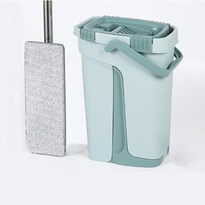 China Sustainable Hot Sale Floor Cleaning Water Squeeze Mop And Bucket Set 360 Rotate Magic Flat Mop for sale