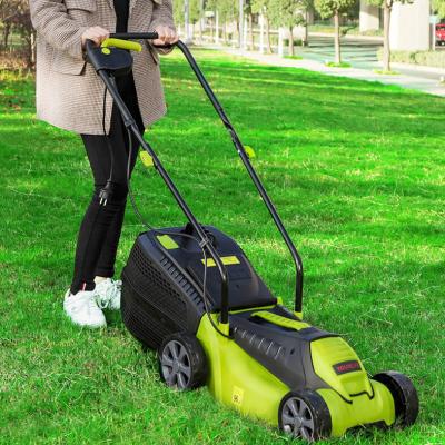 China battery powered hand push horizontal manual lawn mower with rechargeable lithium battery Te koop