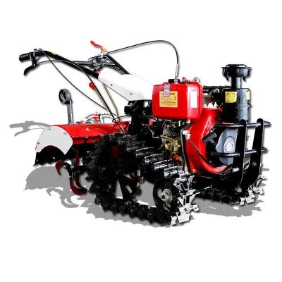 Китай Double-chain crawler mini tiller for ditching and four-wheel drive arable land agricultural plowing and ridging cultivator продается