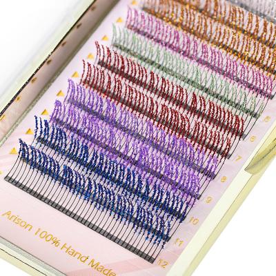 China Top Quality Russian SARA Glitter Eyelashes Wick Extensions Eyelash Extension Organizer Pre Made Washes for sale