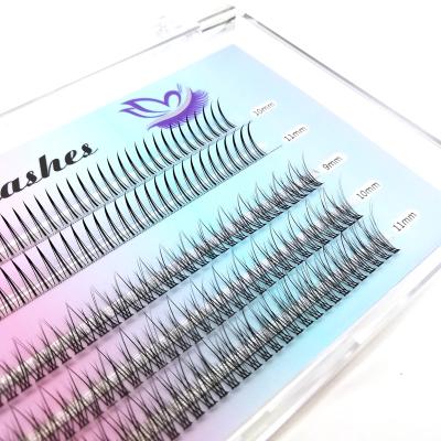 China New 2022 New Style A and Combination Set Fishtail Extension Pre Made Eyelash Extension Promade Fans 0.07 Premade Dark Black Fans for sale