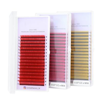 China Maquiagem Good Quality Mix Color Eyelashes Make Up Mink Rainbow Eyelash High Quality Soft Natural Synthetic Cilios 13 Colors Mix for sale