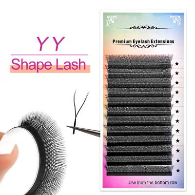 China Top Quality 0.07 C D Curls YY Type Lash Extensions Easy Fanning Y Shape Eyelash Extensions for sale