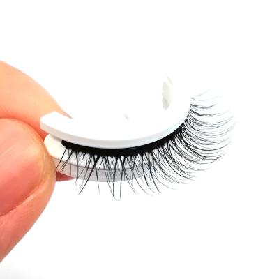 China Glue Free One Second To Apply Glue Free Faux Mink Eyelashes Messy Fluffy Long Light Natural Style Customize Packaging for sale