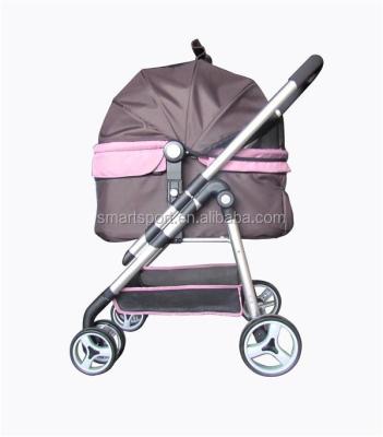 China Polyester Hot Sale 4 Wheels Pet Strollers for sale