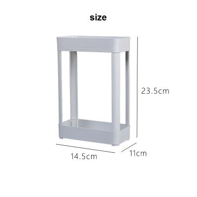 China Home Storage Rack Plastic Storage Shelf 2 Tiers Kitchen Bathroom Storage Rack Viable Wholesale Organizer for sale