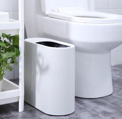 China Luxury Kitchen Viable Light Living Room Bedroom Toilet Slit Collection Waste Bin Household Trash Bin for sale