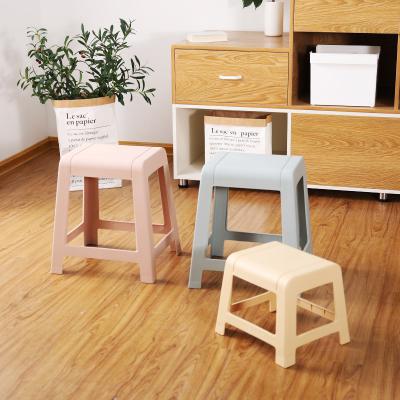 China 2022 New Cover Fashion Plastic Removable Stacking Home Tall Step Stool Multi-functional Stool Living Room Furniture for sale