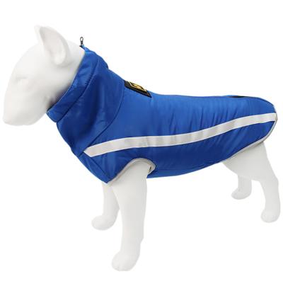 China Stocked Customized Logo Pet Supplies Winter Dog Fans Stripper Jacket Designer Pet Reflective Clothes Reversible Dog Jacket for sale