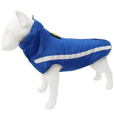 China Stocked Customized Logo Pet Supplies Winter Dog Thunder Jacket Designer Pet Clothes Reflective Dog Snow Jacket for sale