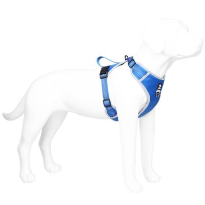 China Customized Reflective Logo Pet Accessories Dog Raising Reflective Mesh Breathable Pet Harness Durable Large Dog Harness for sale